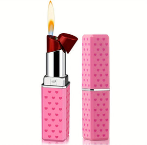 Cute Lipstick Lighter, Soft Flame Refillable Butane Lighter Trendie Days