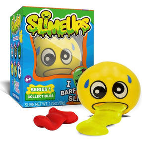 Slimeups slime toys that slurp up and spit out slime. Also used as a case to hold slime. 