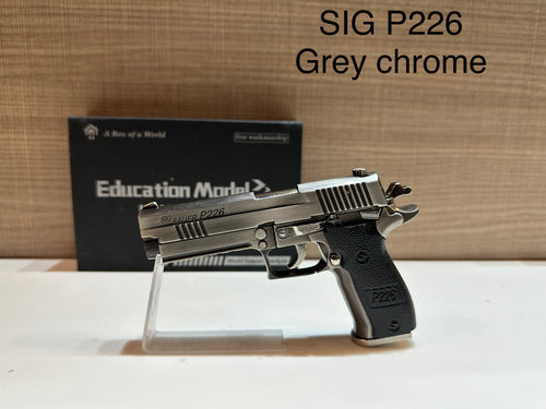 The Sig Sauer P226 educational model is the perfect gift for any gun collector or person looking to educate themselves in gun safety and gun use. Small parts included, Safe for most ages. 