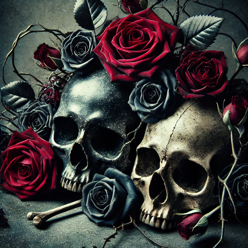 Skull and roses image for a rug Trendie Days